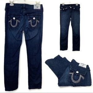 True Religion Dark Wash Straight Jeans – SZ 28